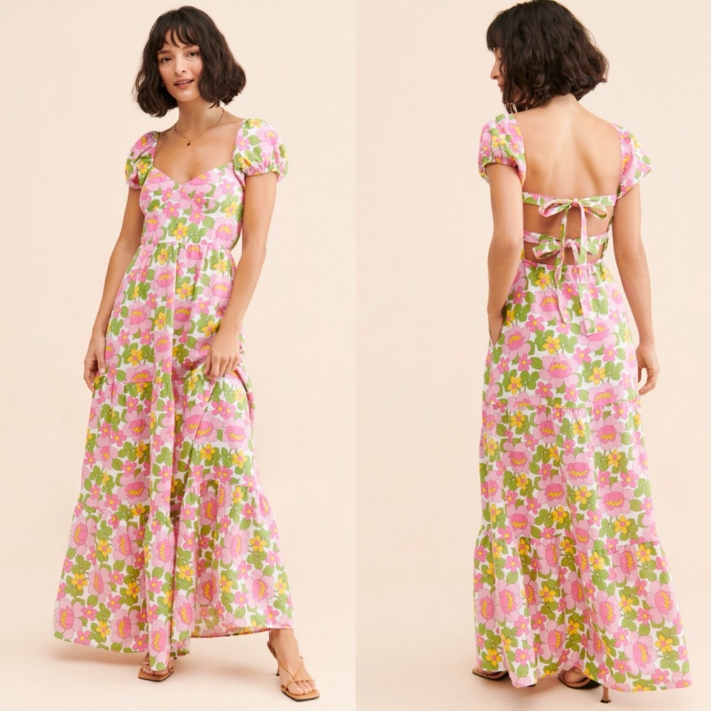 Show Me Your Mumu Cathy Maxi Dress in Fresh Floral - Picture 5 of 13